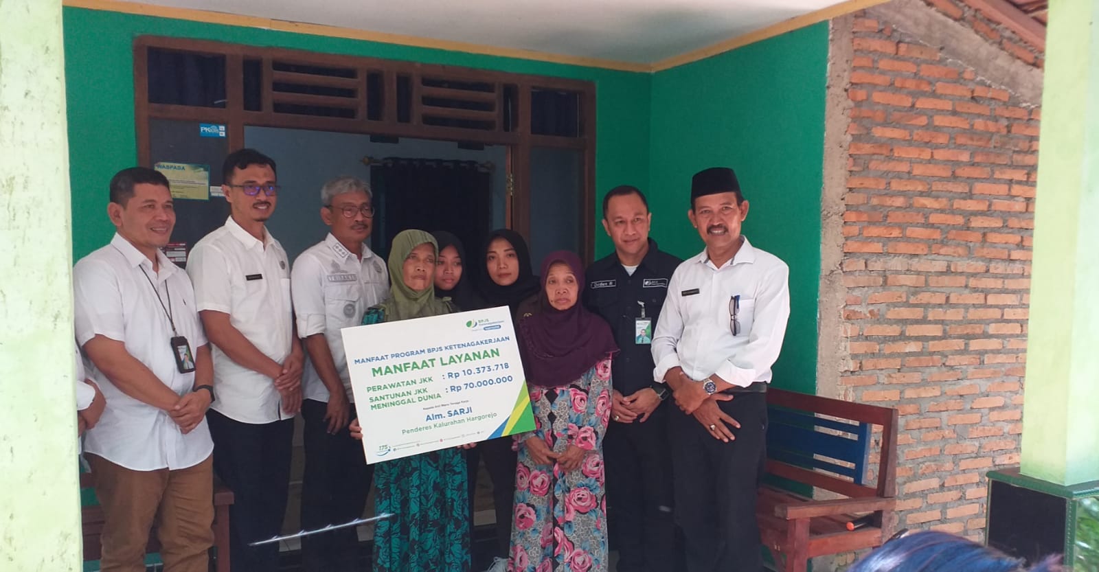 Penyerahan Simbolis Penerima Manfaat BPJS Ketenagakerjaan Bagi Penderes